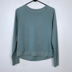 Apana Crewneck Teal Sweatshirt‎ Long Sleeve Pullover Lightweight Blue Size Small